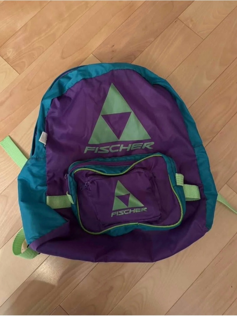 Vintage neon/retro style Fischer backpack